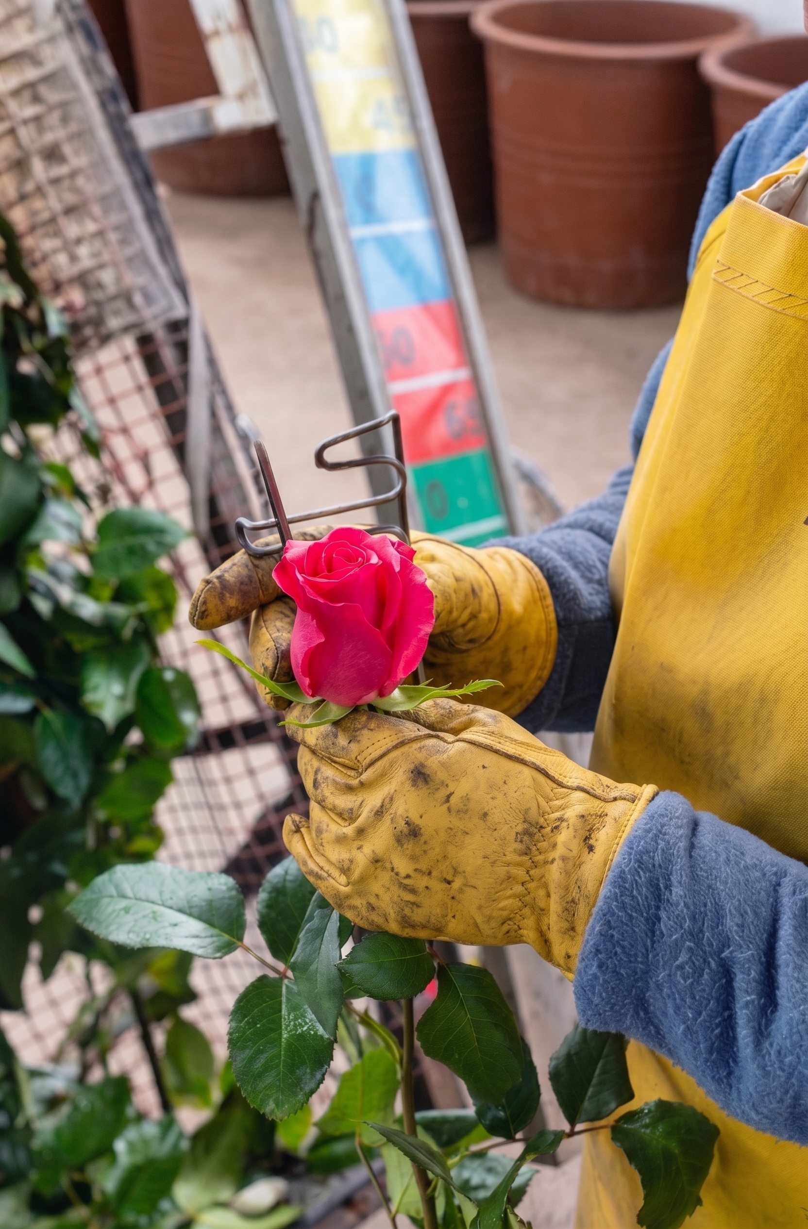 Selección y control de calidad de una rosa New Flowers